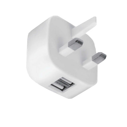 TWIN USB MAINS CHARGER WHITE
