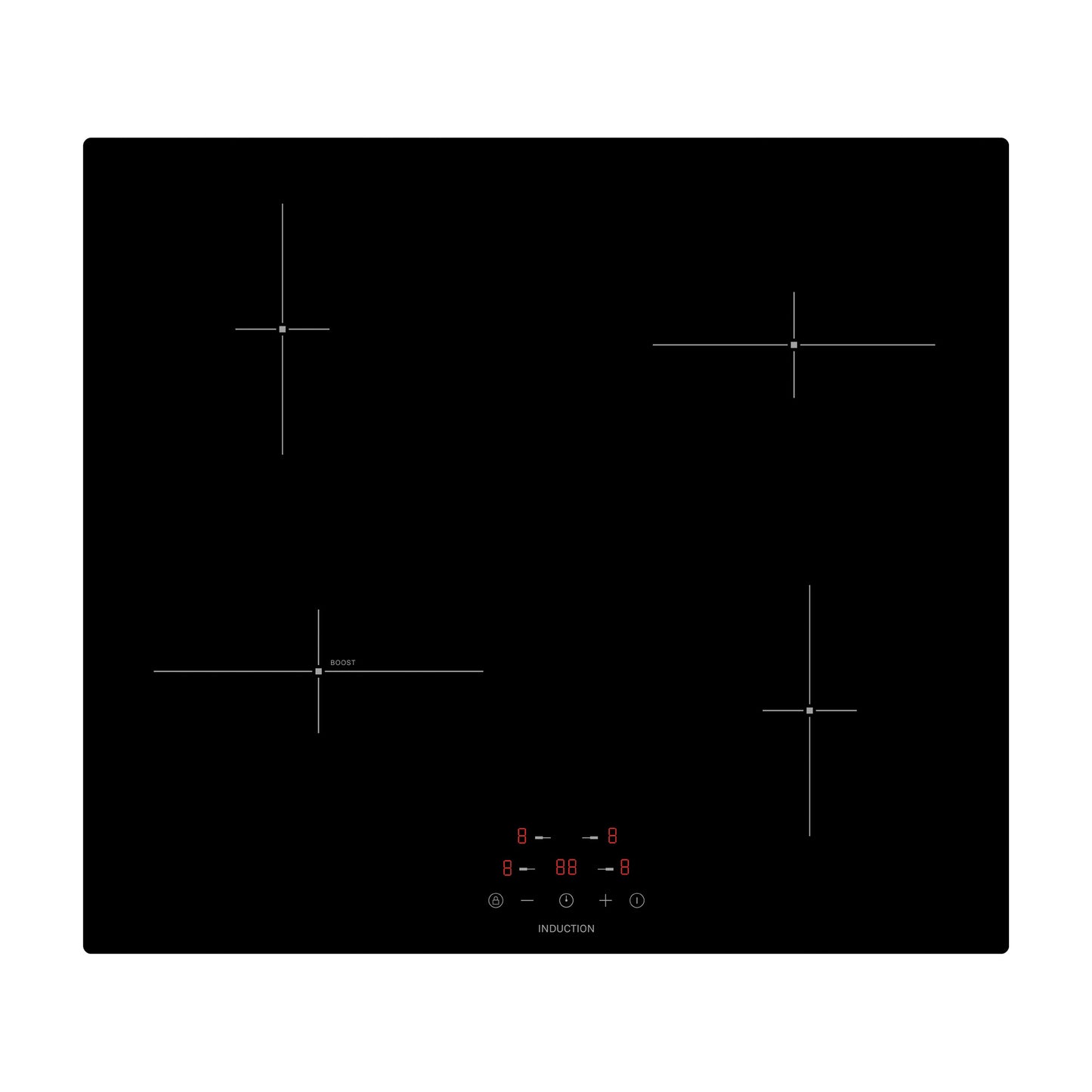 60CM 4 ZONE INDUCTION HOB BLACK