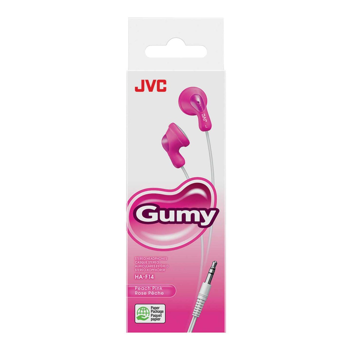 GUMY STEREO HEADPHONES PEACH PINK