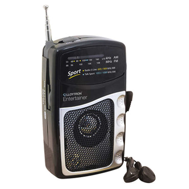 ENTERTAINER 2BAND DC PORTABLE RADIO WITH EARPHONES