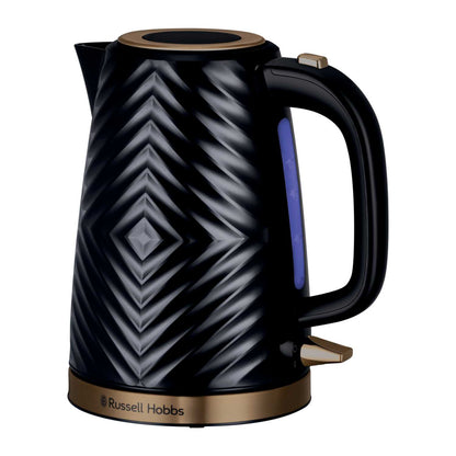 1.7L GROOVE KETTLE BLACK WITH BRUSHED GOLD